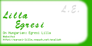 lilla egresi business card